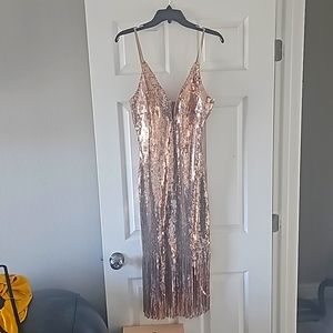 Beautiful gold holiday dress